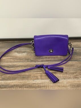 Coach 19914 Ultraviolet Shoulder Legacy Penny Turn Lock  Leather Crossbody